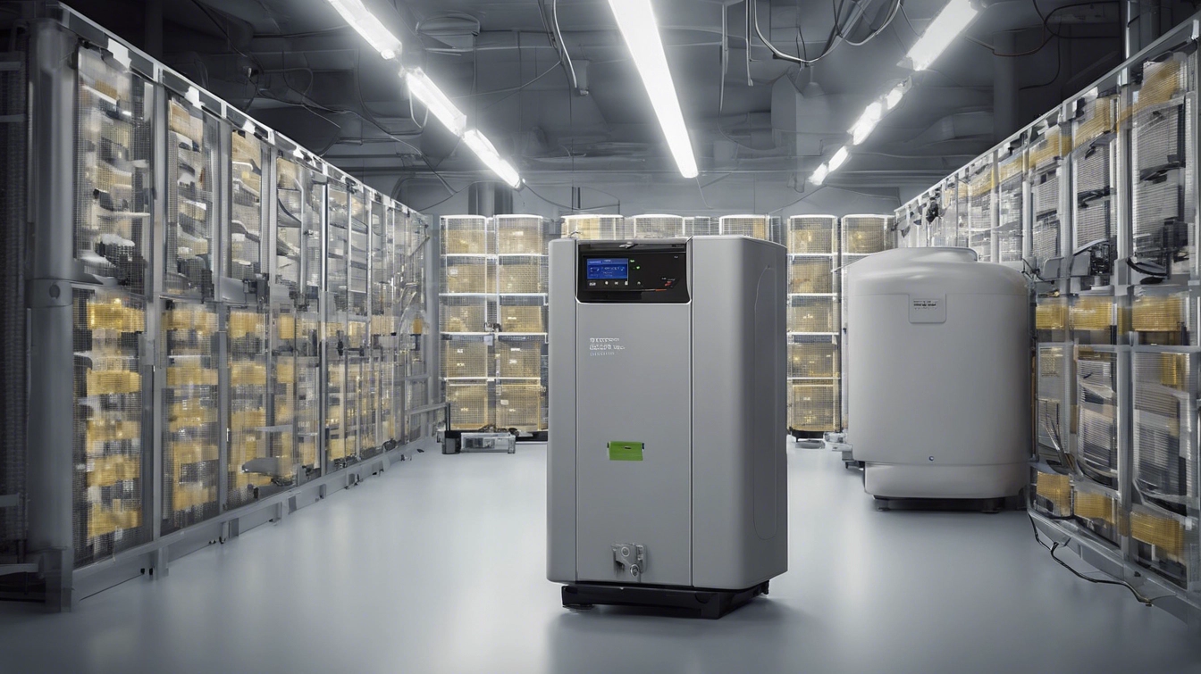 a large machine in a room